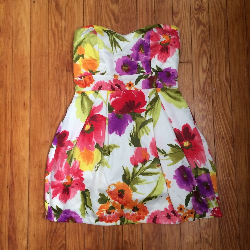 Floral Strapless Garden Dress